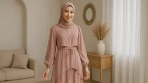 7 Gamis Tali Serut: Stylish, Nyaman, & Sempurna Segala Aktivitas
